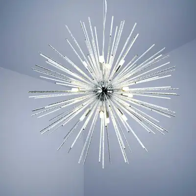 NEW - Sputnik Chandelier 12-Light Polished Chrome Starburst, View more