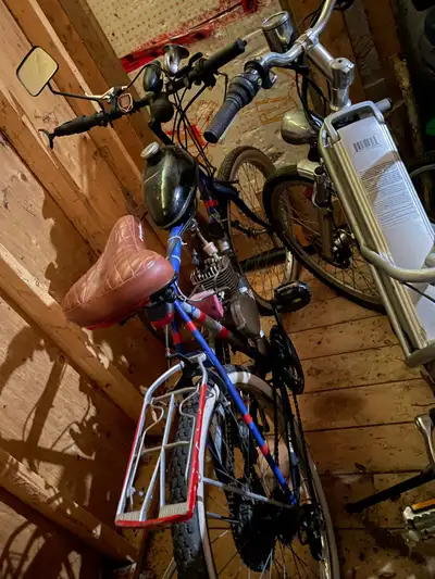 Three bicycles not sure of make or year just know the one with the white well tires is a nice pick u...