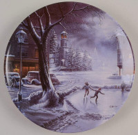 Moonlight Skaters Collector Plate