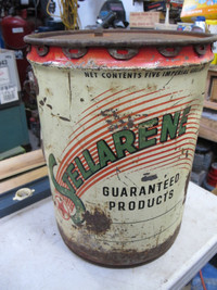 Vintage Stellarine Oil Advertising Tin Pail