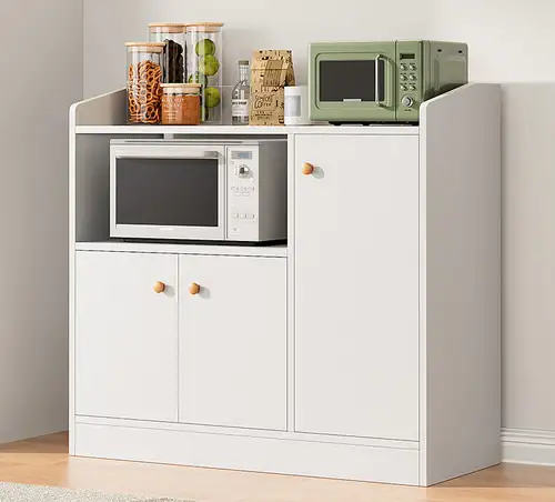 White Kitchen Storage Cabinet Microwave Stand 80*30*80cm  in Hutches & Display Cabinets in Mississauga / Peel Region - Image 3