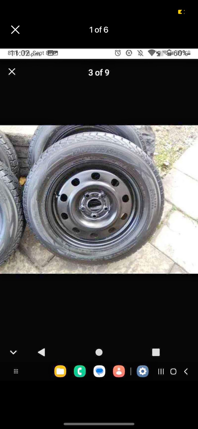 Set of 4 DUNLOP winter tires with rims(225 65 17) pattern (5×114 in Tires & Rims in Oakville / Halton Region - Image 2