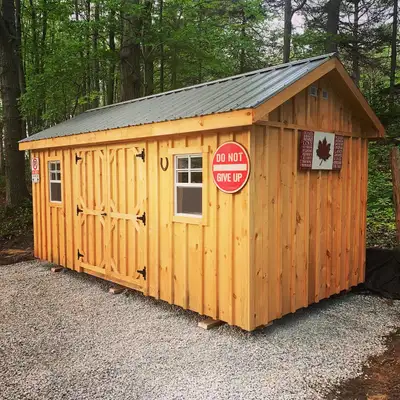 Handmade Solid Pine Sheds – Built to Last! ✅ Locally made with our own milled pine ✅ Heavy-duty 4x4...