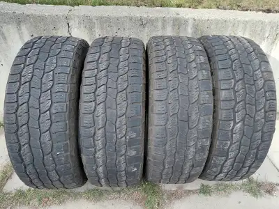 Four Cooper tires all senson tires, size 235/75R17, made in USA in year 2023. Good trend. Asking 60...