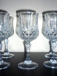 2 sets of Crystal Glasses ... different heights ... NEW