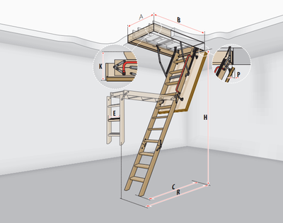 Selling a set of wooden attic ladders in great condition ( never used). Ideal for safe and easy acce...