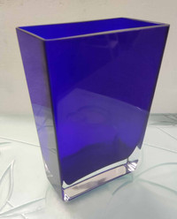 Cobalt Blue Crystal Vase, 8in Height, Brand New