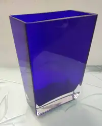 Cobalt Blue Crystal Vase, 8in Height, Brand New