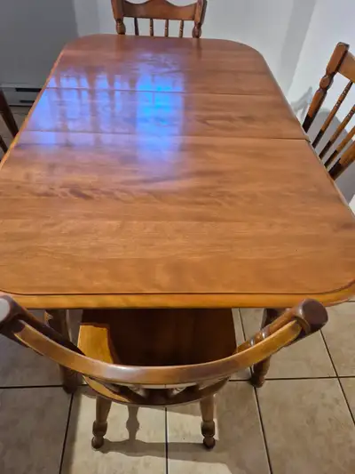 Vintage Solid Wood Kitchen Table + 4 chairs  40+ Years Old, View more