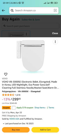 smart toilette 99%new