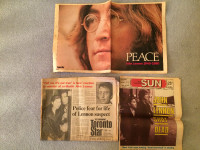 The Beatles John Lennon Death Newspaper Headlines