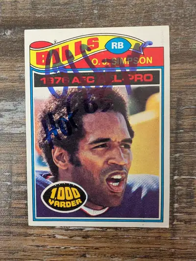 OJ Simpson Signed Autographed 1977 Topps Football Card JSA, View more