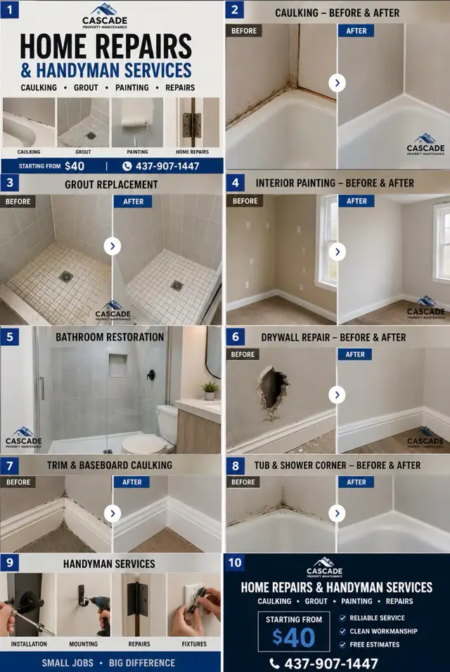 Home Repairs & Handyman | Caulking, Grout, Painting
