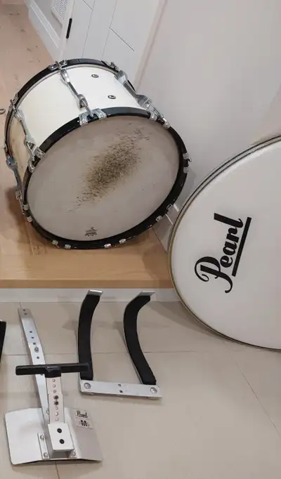 18'' Pearl Marching Percussion bass drum with harness, View more