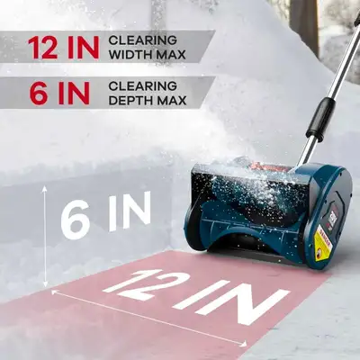 Enhulk Eletric Snow Shovel, 20V | 12.2-Inch | 4-Ah Cordless ❄️☃️, View more
