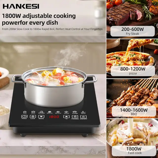 Portable induction Cooktop, 1800W, 9 Power Levels in Stoves, Ovens & Ranges in Longueuil / South Shore - Image 5