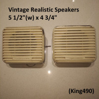 Vintage Speaker - Realistic, Wall Mounted, Pair, 5.5(w) x 4.75