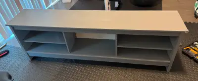 Madesa Media Console TV Stand Entertainment Center with 6 Shelves and Cable Management for 65, 75 In...