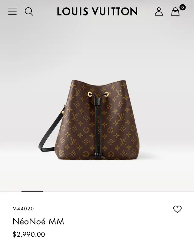 New Louis Vuitton NeoNoe MM bucket bag63234861098497124
