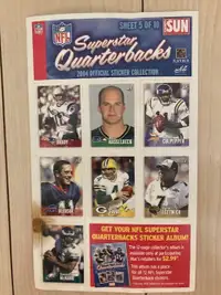 2004 Toronto Sun NFL Superstar QB's Stickers - Sheet 5 of 10