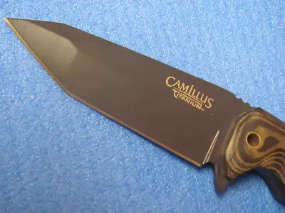 $65 CAMILLUS TITANIUM FIXED BLADE KNIFE. Condition is "New". Blade material - Titanium-coated Japane...