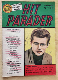HIT PARADER MAGAZINE - 1956 DECEMBER - JAMES DEAN cover