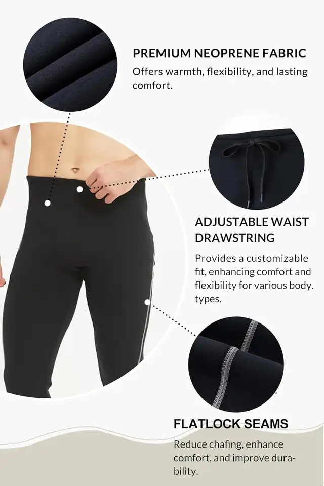 Men's 2mm Wetsuit Pants – Super Stretch Neoprene Shorts for Surf in Water Sports in Oshawa / Durham Region - Image 5