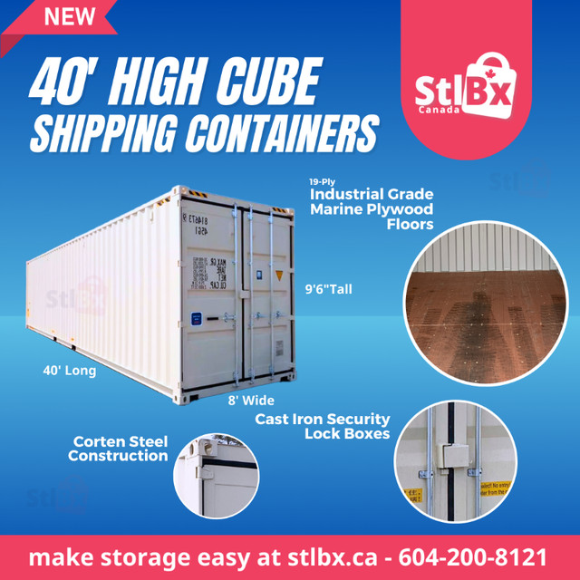 New 40ft High Cube Sea Can in Vancouver for Sale! in Storage & Organization in Delta/Surrey/Langley