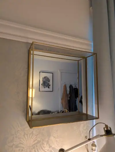 Gold mirror + Shelf, View more