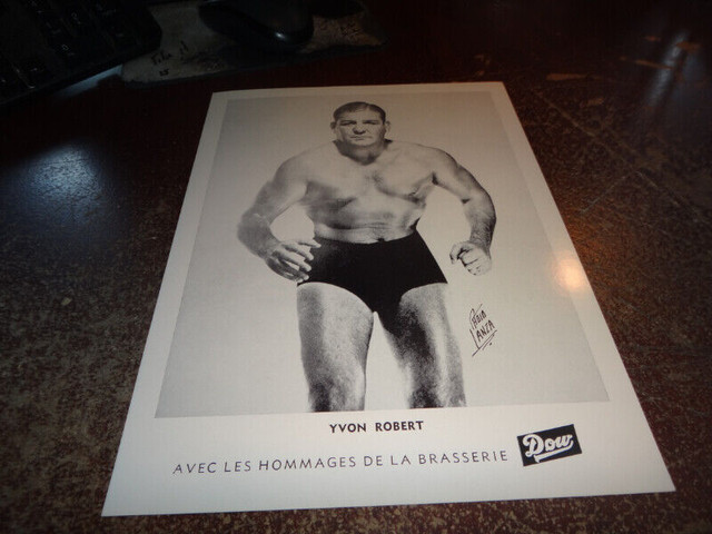 Yvon robert Photo dow brasserie Wrestler original montreal/ queb dans Art et objets de collection  à Victoriaville
