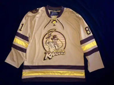 GEEKY JERSEYS LOST ARK RAIDERS INDIANA JONES HOCKEY JERSEY XL Limited Edition. New and in perfect co...
