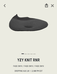 Yeezy Knit RNR size 12.5 Onyx 