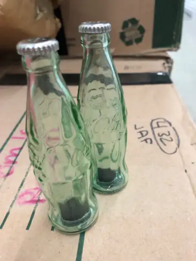 Coca ~ Cola Green Glass Salt & Pepper Shakers, View more