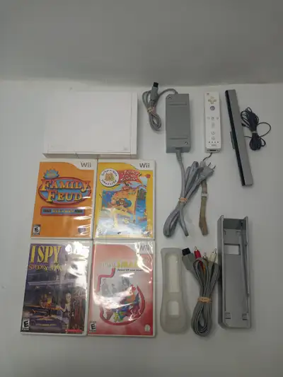 Nintendo Wii Family Fun Bundle - White Console & Games, View more