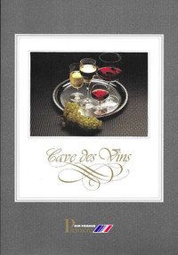 AIR FRANCE PREMIERE  1989-90 Cave Des Vins / Wine Cellar Booklet