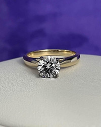 14K Gold 1.24ct. Diamond Solitaire ring(VS1/D) Appraised $7,360