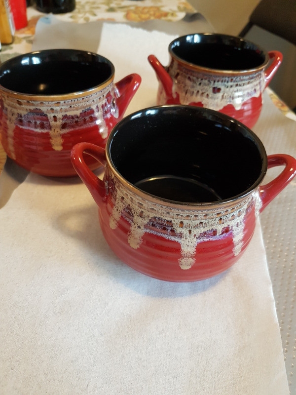 Roscher Stoneware Mugs - 3 in Kitchen & Dining Wares in Calgary