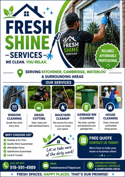 Window Cleaning & Yard Cleanup, View more