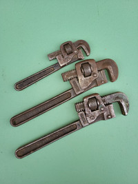 3 Antique Trimont Mfg. Co. C Trimo All Steel Pipe Wrenches