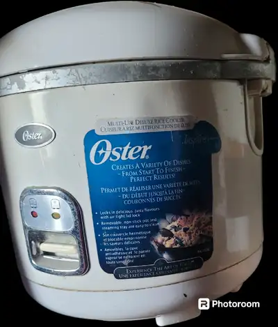 OSTER rice cooker. Kitchen appliance. Lot FWN5Acric PLEASE read the ad carefully My name - My name i...
