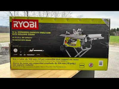 RYOBI 15 Amp 10-inch Expanded Capacity Table Saw With Stand, View more