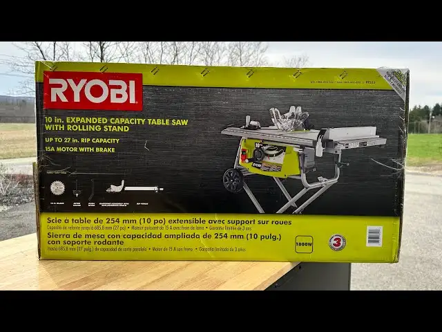 RYOBI 15 Amp 10-inch Expanded Capacity Table Saw With Stand