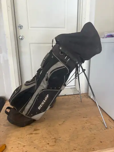 golf clubs and bag, View more