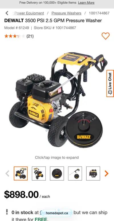 Dewalt gas power washer , View more