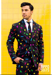 OppoSuits Men's Tetris Party Costume Suit size US 48