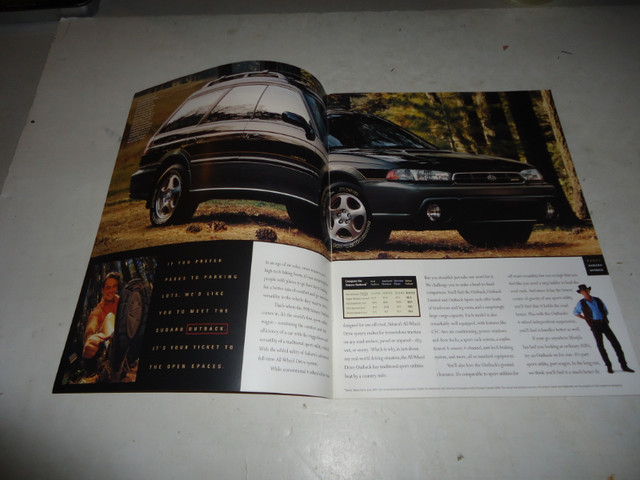 1998 SUBARU OUTBACK DEALER SALES BROCHURE. LIKE NEW! in Arts & Collectibles in Belleville - Image 2