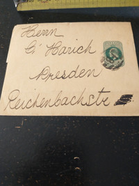 Circa 1902 UK prepaid Edward VII 1/2 mailed postal envelope