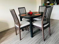 Dining table set with a four chairs