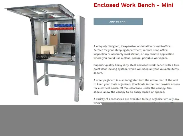 LOCKING TOOL CABINET. TOOL CHEST. LOCKABLE WORKBENCH WORKSTATION in Tool Storage & Benches in Mississauga / Peel Region - Image 5