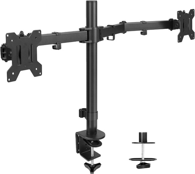 VIVO Dual Monitor Desk Mount,Adjustable stands, Screens upto 32" in Desktop Computers in Moncton - Image 3